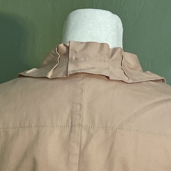 Talbots Blazer Jacket Workwear Long Sleeve Ruffled Collar Pockets Stitch Sz 6P - Picture 6 of 12